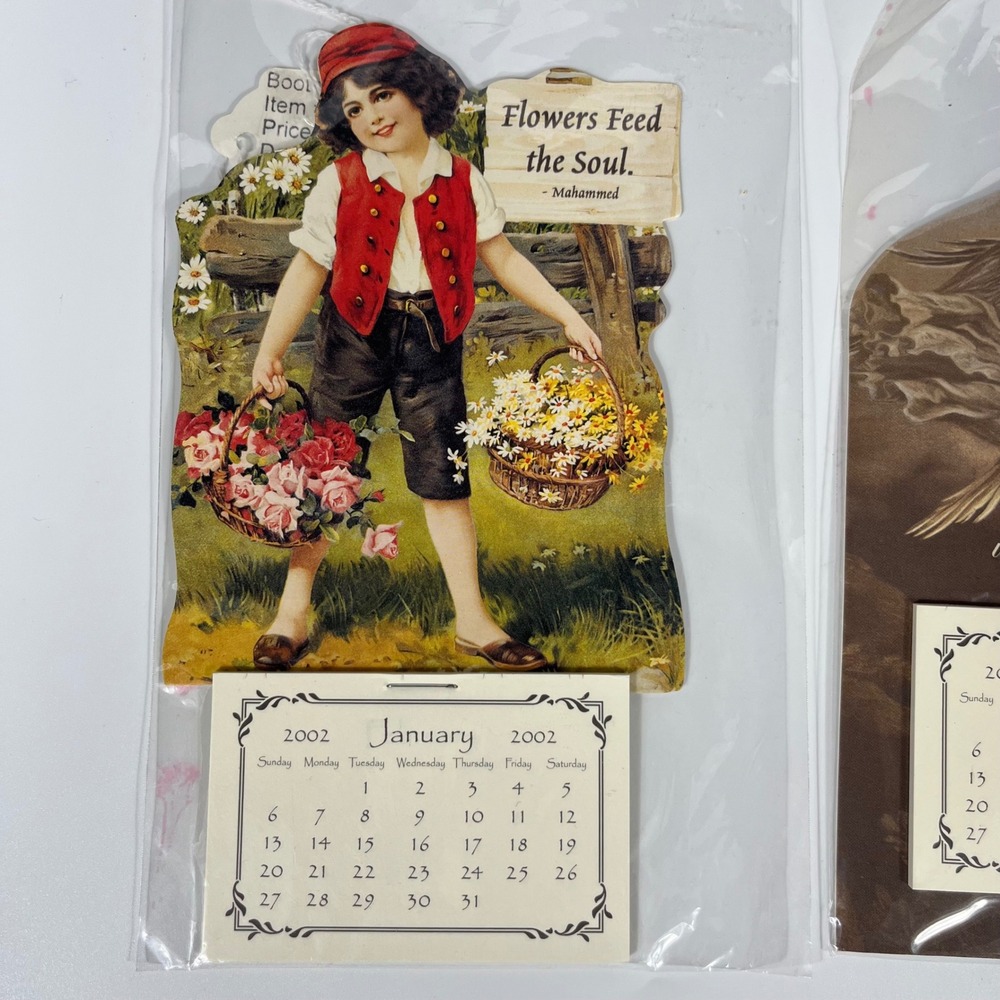 Vtg 2002 Gallery Graphics Mini Calendars Victorian Style Magnetic Lot of 5 NEW - Picture 4 of 8